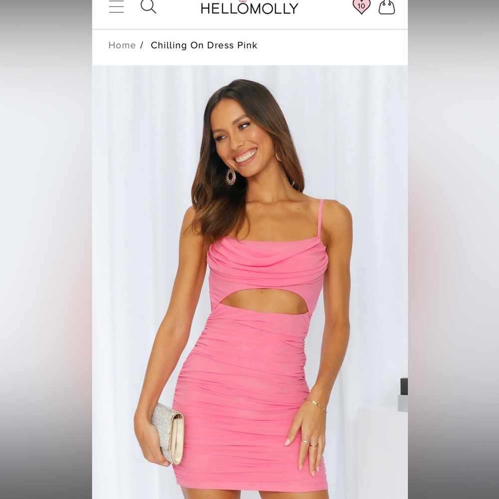 Pink cut out dress